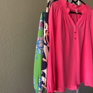 Lilly Pulitzer Elsa (x3)  silk blouses sz XS